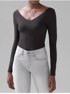 NWT WHBM FORME Long-Sleeve Dual Neck Tee